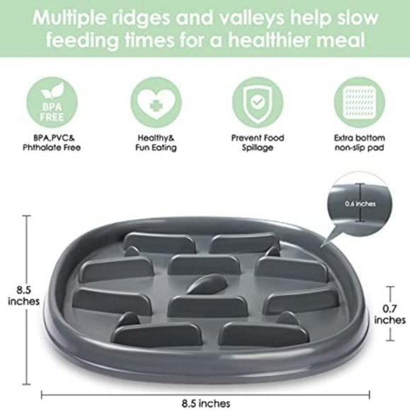 Yuakuod Slow Feeder Pet Bowl - Picture 5 of 12